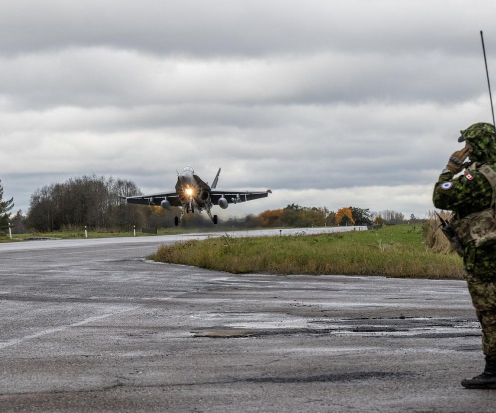 Kanadyjskie CF-18 i CC-130 w Krajach Bałtyckich