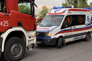 Czołowe zderzenie w Sosnowcu. Kierowca walczy o życie