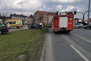 Wypadek na Placu Poznańskim. Jedna osoba trafiła do szpitala