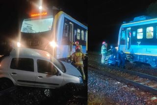 Pomyliła tory z drogą. Pociąg zmiażdżył jej auto