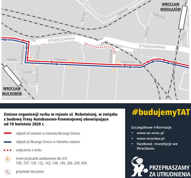 Zmiana organizacji ruchu w rejonie ul. Robotniczej