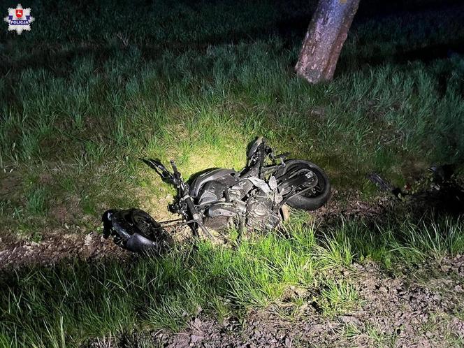 Śmiertelny wypadek pod Lublinem. Nie żyje 20-letni motocyklista, którego kilka godzin wcześniej zatrzymała policja [ZDJĘCIA] 