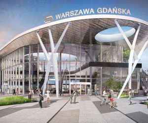 Wizualizacje nowego dworca Warszawa Gdańska, połączonego z centrum biznesowym