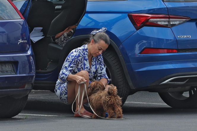 Anna Mucha nawadnia psa