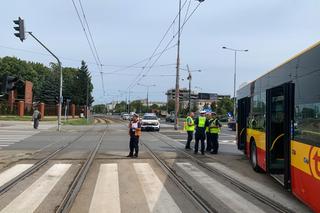 Zderzenie tramwaju i autobusu w Warszawie