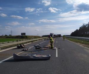 Zderzenie dwóch tirów na S5 koło Leszna