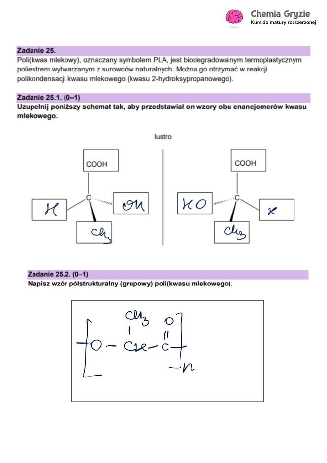 Matura chemia 2025: Odpowiedzi [16.05.2025] nowa formuła 2023