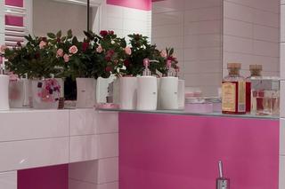 Różowa aranżacja łazienki