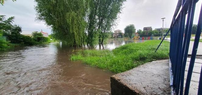 Oberwanie chmury na Śląsku. Drogi zalane, potoki wystąpiły z brzegów
