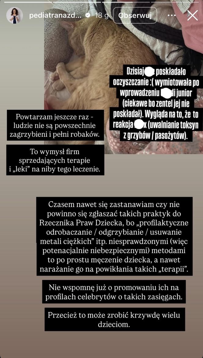 Natalia Siwiec odrobaczyła córkę. Lekarka się wściekła. Pisze o zgłoszeniu tego odpowiednim organom