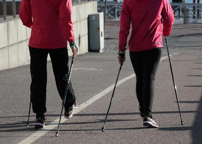 nordic walking - świetnie odciąża stawy kończyn dolnych i wpływa na poprawę stabilizacji ciała