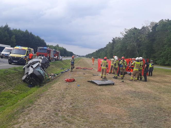 Śmiertelny wypadek pod Łowiczem. Czterech mężczyzn z busa zginęło w zderzeniu z tirem [ZDJĘCIA].