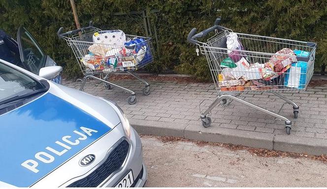 Grajewo. Złodzieje okradli supermarket i zapakowali wózki do samochodu. Grozi im do 5 lat więzienia