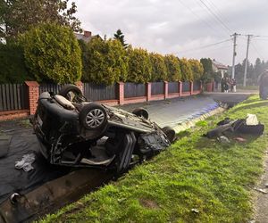 Dachowanie pijanego kierowcy! Groźny wypadek w Krajnie