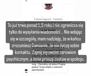 Adriana Kalska (Iza z M jak miłość) pokazała na Instagramie wiadomości od stalkera