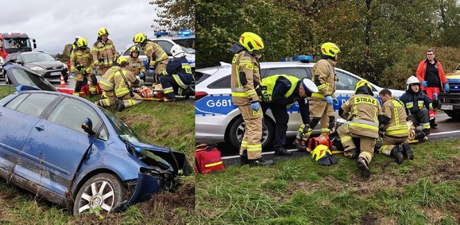 Pijany 19-latek rozbił golfa o betonowy przepust. Na pokładzie miał dwoje innych nastolatków