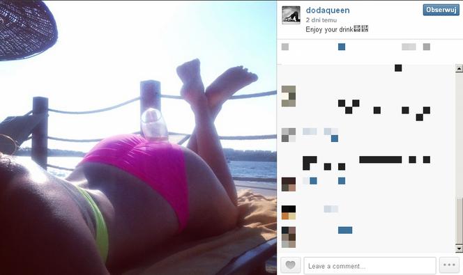 Doda instagram, kieliszek