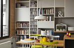 Jadalnia w bibliotece w stylu loft