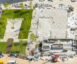 Plac Centralny w Warszawie pod koniec budowy