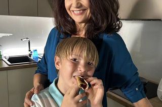 M jak miłość. Aleksandra (Małgorzata Pieczyńska), Szymek (Staś Szczypiński)