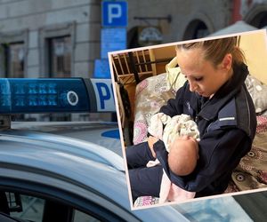 Policjanci ruszyli na pomoc dwójce dzieci. Nakarmili 2-miesięczną dziewczynkę