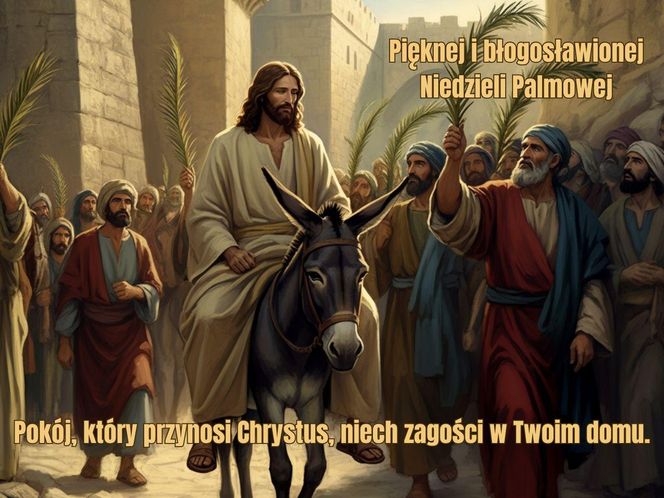 religijne kartki na Niedzielę Palmową