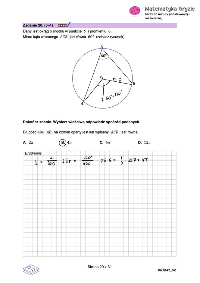 Matura próbna matematyka 2024 - odpowiedzi