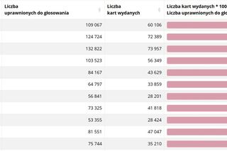 Frekwencja wyborcza w miastach woj. śląskim na godz. 17 