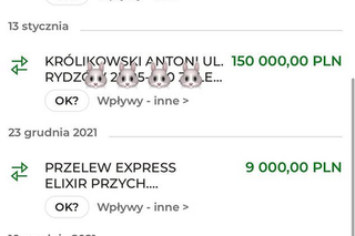 Antek Królikowski i Joanna Opozda - bankowe transakcje