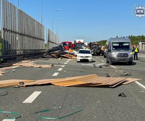 Śmiertelny wypadek na autostradzie A4 w Zabrzu. Droga była zupełnie zablokowana
