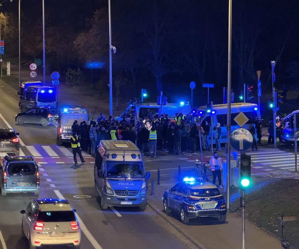 Warszawa. Ostatnie Pokolenie kontra policja. Kolejna próba zablokowania Wisłostrady [ZDJĘCIA].