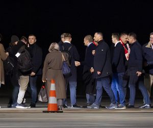 Donald Tusk przyleciał na mecz Litwa - Polska