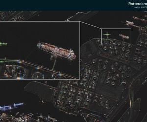 Port w Rotterdamie  - zbliżenie w Dwell Precise