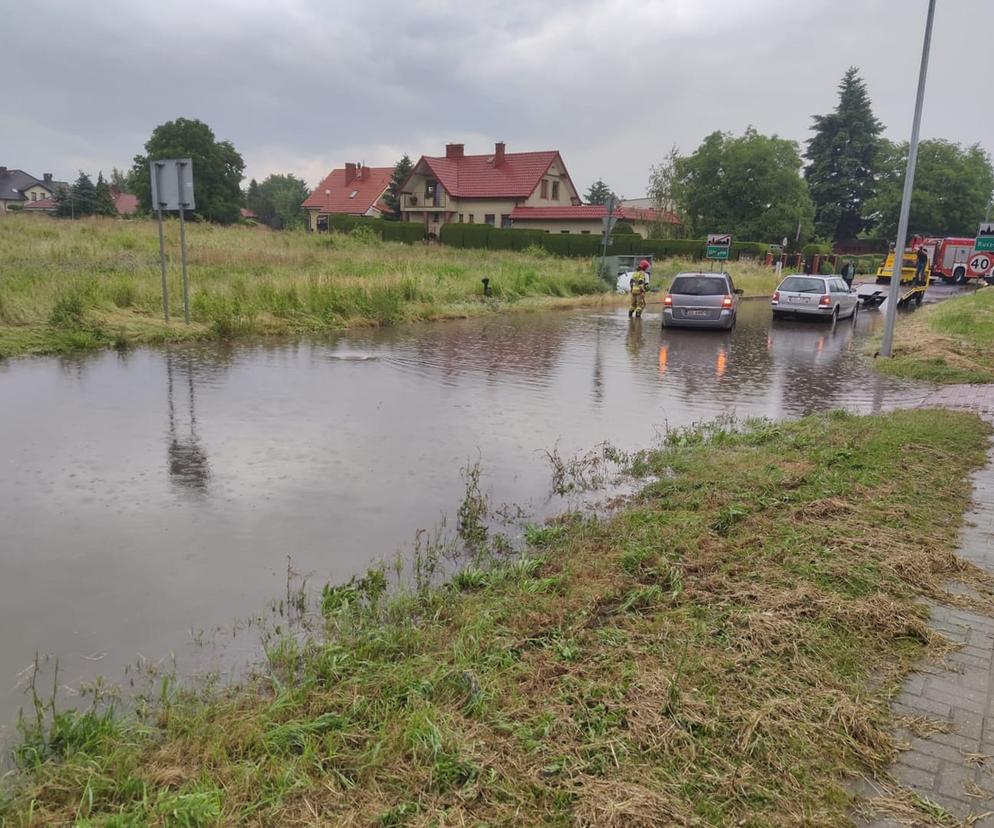 Zalana ulica w Ruszowicach