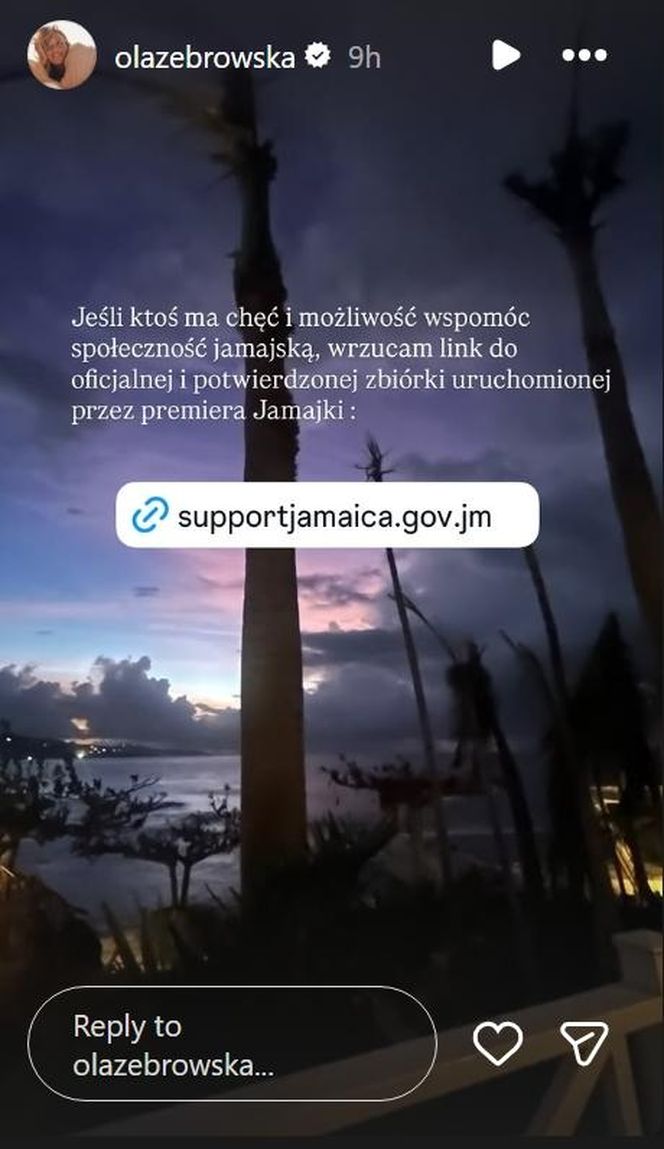 Ola Żebrowska błaga o pomoc dla Polaków na Jamajce. Huragan Melissa wszystko im domy