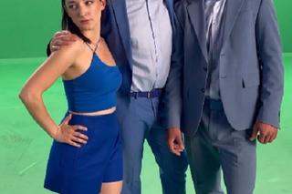 Nowa czołówka Barw szczęścia po wakacjach 2023. Damian (Michał Lesień-Głowacki), Mirek (Oliwer Kozłowski), Luiza (Julia Zielińska)