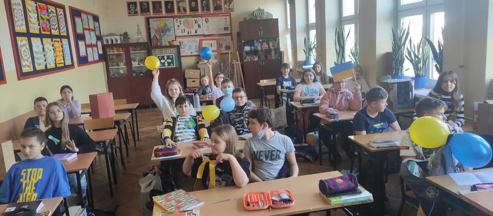 Dzien Solidarności z Ukrainą w PSP nr 29 w Radomiu