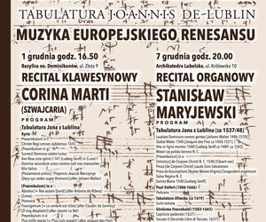 Tabulatura Jana z Lublina i koncertowe spotkania w lubelskich świątyniach [AUDIO]