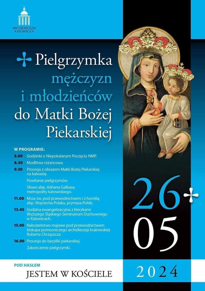 Pielgrzymka mężczyzn i młodzieńców do Piekar Śląskich 2024 - PROGRAM 