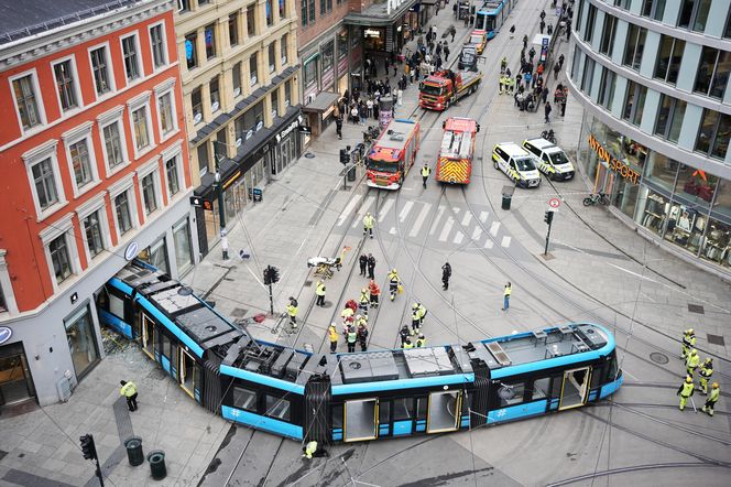 Tramwaj wjechał w sklep w Oslo. Są ranni