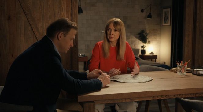 Barwy szczęścia, odcinek 3195. Łukasz (Michał Rolnicki), Agnieszka (Katarzyna Tlałka)