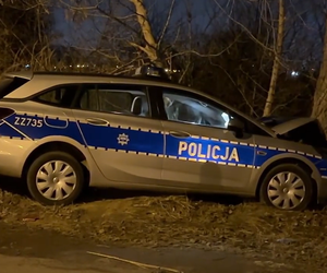 Radiowóz uderzył w drzewo. Z policjantami jechały dwie nastolatki 