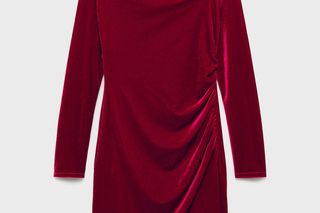 Mango, Aksamitna sukienka asymetryczna, 149,99 zł