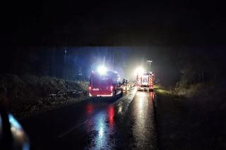 Tragiczny wypadek pod Świeciem. Auto 31-latka stanęło w płomieniach! Mężczyzna nie miał szans