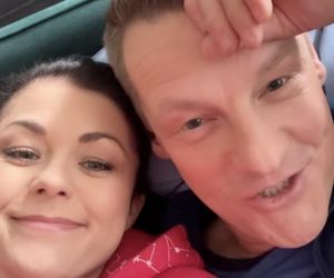 M jak miłość po wakacjach. Kinga (Katarzyna Cichopek) na planie, Piotrek (Marcin Mroczek)