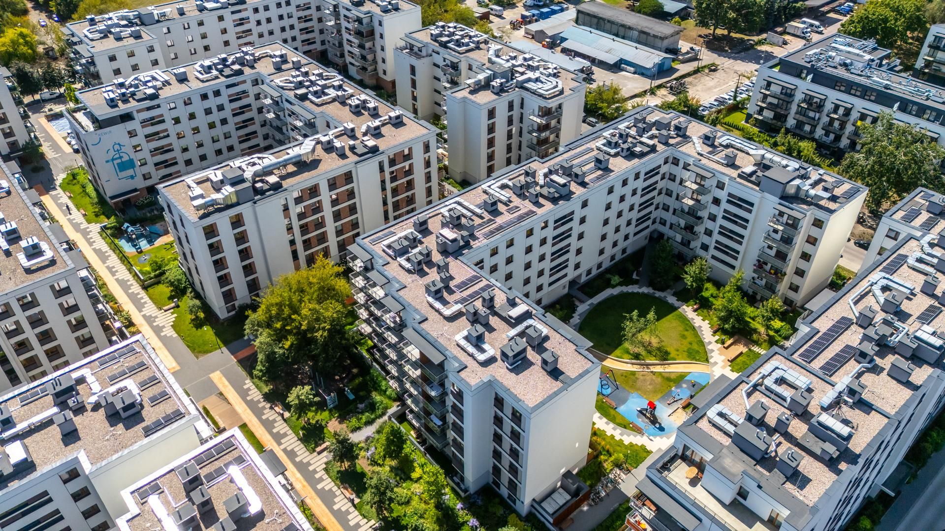 Nowe osiedla na pograniczu Kamionka i Grochowa w Warszawie