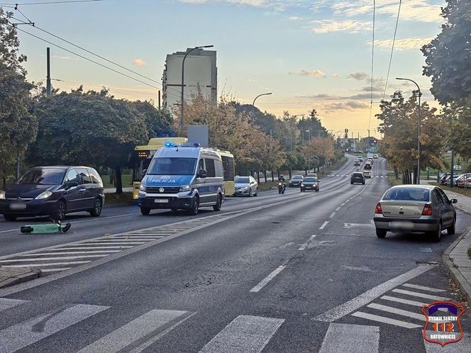 Tychy: 14-latka spowodowała wypadek drogowy jadąc na hulajnodze. Wpadła pod samochód