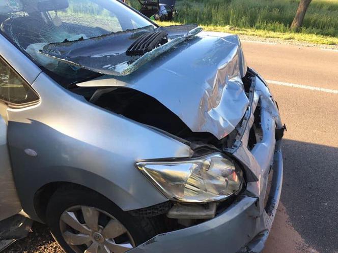 Czechowizna. Wypadek na DK 65. Zderzenie hondy z toyotą