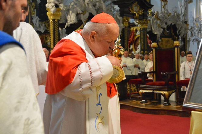 Kard. Stanisław Dziwisz  w Sanktuarium Matki Bożej Łaskawej w Krzeszowie,