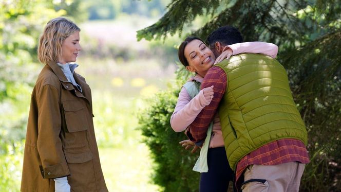 Barwy szczęścia odc. 3253. Janka (Oliwia Drożdżyk), Mariusz (Rafał Cieszyński), Kasia (Katarzyna Glinka)